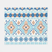 Indiase tribal tapijt Ornament Patroon Fleece Deken (Voorkant (Horizontaal))