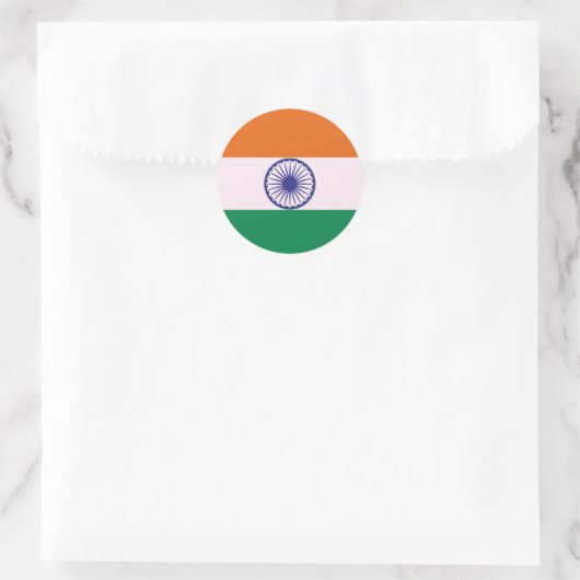Indiase Tricolor Tiranga Ronde Sticker (Tas)