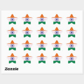 Indiase Tricolor Tiranga Ster Sticker (Vel)