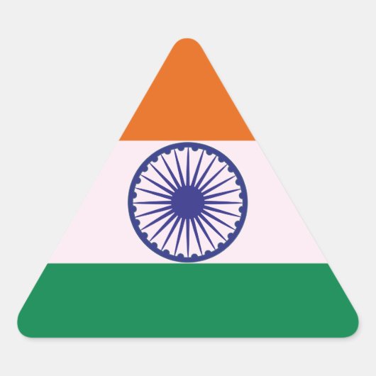 Indiase Tricolor Tiranga Sticker (Voorkant)