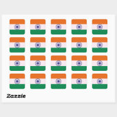 Indiase Tricolor Tiranga Vierkante Sticker (Vel)