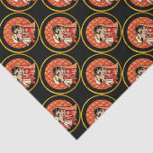 Indiase Trouw Cute Bruid Bruidegom Cartoon Op Maat Tissuepapier (Detail)