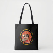 Indiase Trouw Cute Bruid Bruidegom Cartoon Tote Bag (Voorkant)