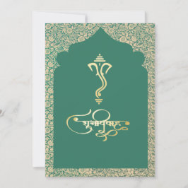 Indiase trouw Ganesha hindoe uitnodiging