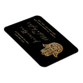 Indiase Trouw Save the date Goud hamsa Henna Magneet (Rechterzijde)
