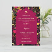 Indiase Trouw Uitnodiging Modern Levendig (Staand voorkant)