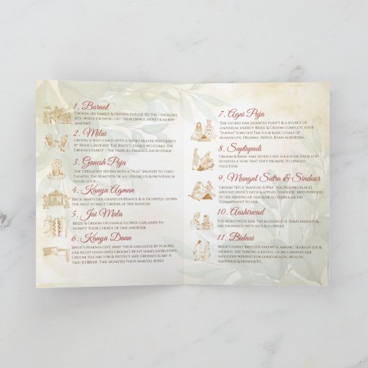 Indiase trouwceremonie gids programma (Binnen)