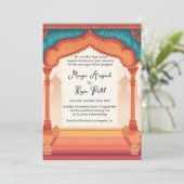 Indiase Trouwdag India Architectuur Frame Kaart (Staand voorkant)