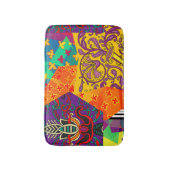Indiase Turkse feestelijke patchwork Mandala Badmat (Voorkant Verticaal)