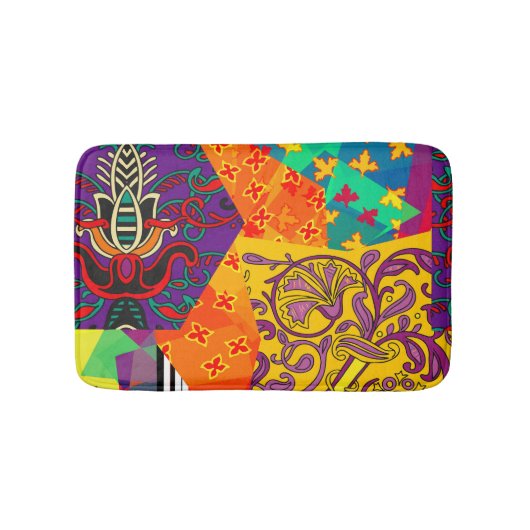 Indiase Turkse feestelijke patchwork Mandala Badmat (Voorkant)