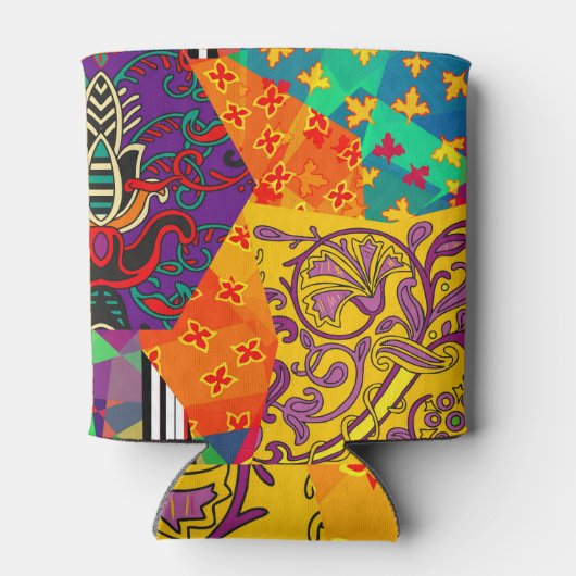 Indiase Turkse feestelijke patchwork Mandala Blikjeskoeler (Achterkant)