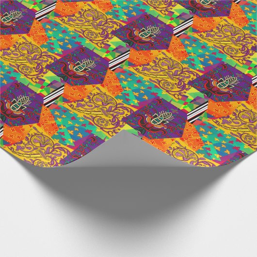 Indiase Turkse feestelijke patchwork Mandala Cadeaupapier (Hoek)