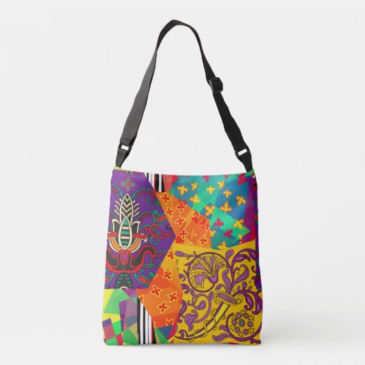 Indiase Turkse feestelijke patchwork Mandala Crossbody Tas (Achterkant)