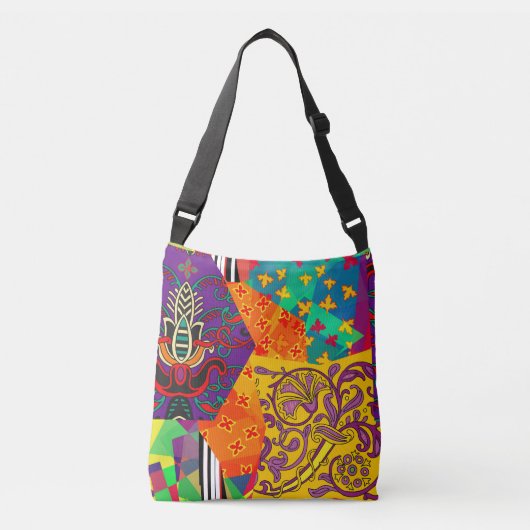 Indiase Turkse feestelijke patchwork Mandala Crossbody Tas (Voorkant)