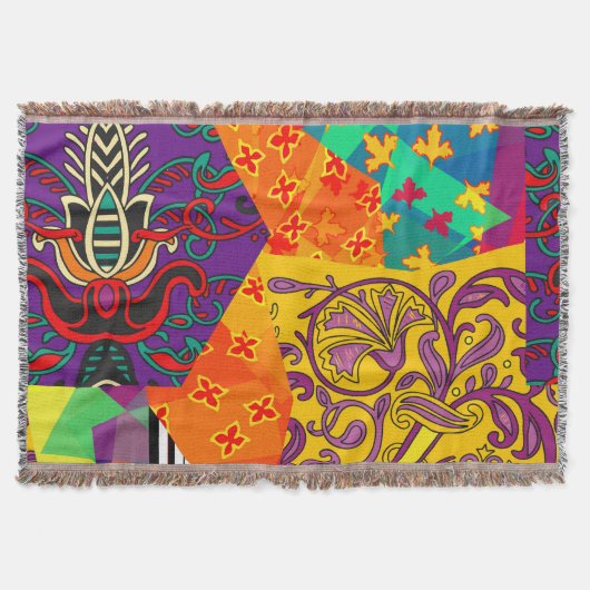 Indiase Turkse feestelijke patchwork Mandala Deken (Voorkant)