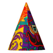 Indiase Turkse feestelijke patchwork Mandala Feesthoedjes (Achterkant)