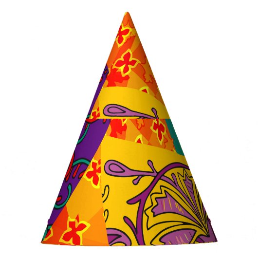 Indiase Turkse feestelijke patchwork Mandala Feesthoedjes (Voorkant)