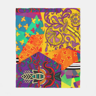 Indiase Turkse feestelijke patchwork Mandala Fleece Deken