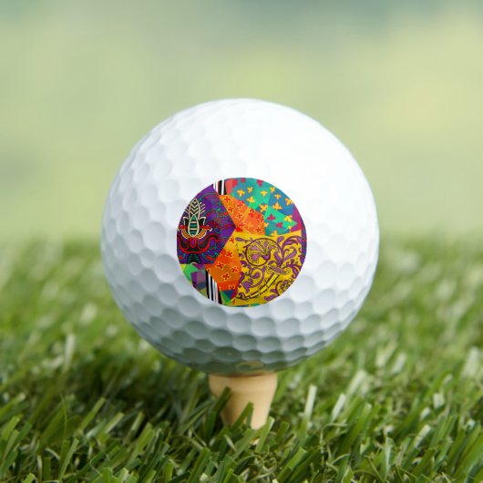 Indiase Turkse feestelijke patchwork Mandala Golfballen (Insitu Shirt)