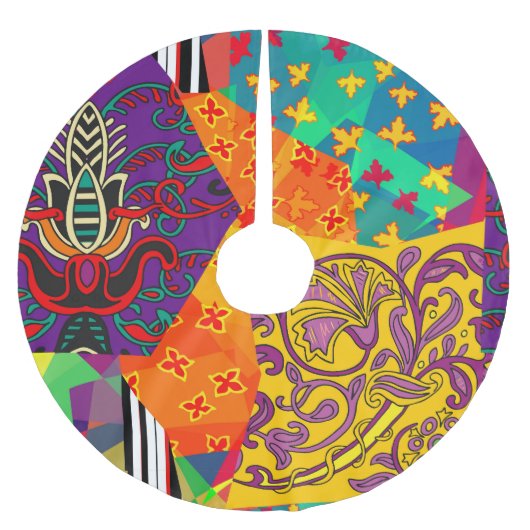 Indiase Turkse feestelijke patchwork Mandala Kerstboom Rok (Voorkant)