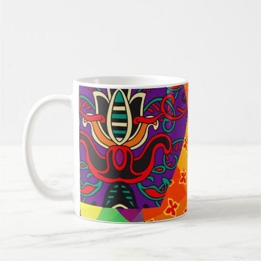 Indiase Turkse feestelijke patchwork Mandala Koffiemok (Links)