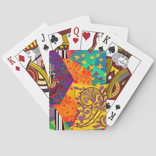 Indiase Turkse feestelijke patchwork Mandala Pokerkaarten (Achterkant)
