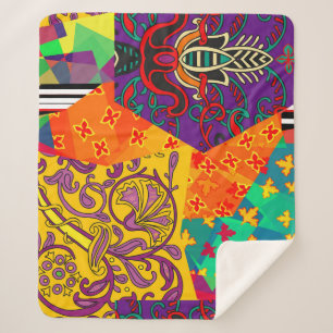 Indiase Turkse feestelijke patchwork Mandala Sherpa Deken