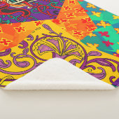Indiase Turkse feestelijke patchwork Mandala Sherpa Deken (3/4)
