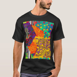 Indiase Turkse feestelijke patchwork Mandala T-shirt