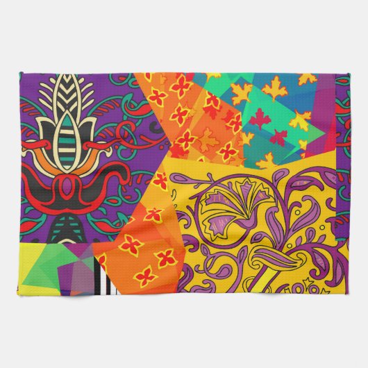 Indiase Turkse feestelijke patchwork Mandala Theedoek (Horizontaal)