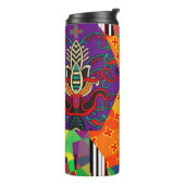 Indiase Turkse feestelijke patchwork Mandala Thermosbeker (Gedraaid links)