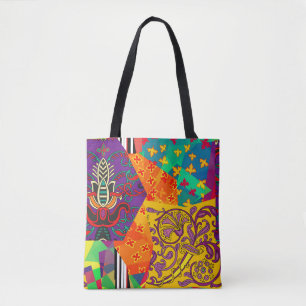 Indiase Turkse feestelijke patchwork Mandala Tote Bag