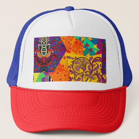 Indiase Turkse feestelijke patchwork Mandala Trucker Pet (Voorkant)