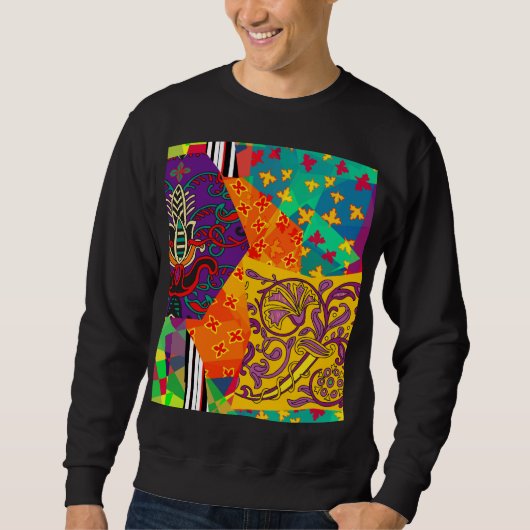 Indiase Turkse feestelijke patchwork Mandala Trui (Voorkant)
