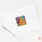 Indiase Turkse feestelijke patchwork Mandala Vierkante Sticker (Envelop)