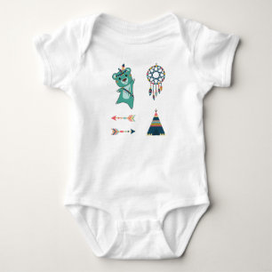 Indiase Turquoise Beer Sticker Tipi Romper