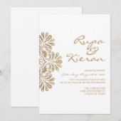 Indiase uitnodiging | Paisley (Voorkant / Achterkant)