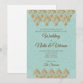 Indiase uitnodigingen & Hindoe huwelijksuitnodigin (Voorkant / Achterkant)