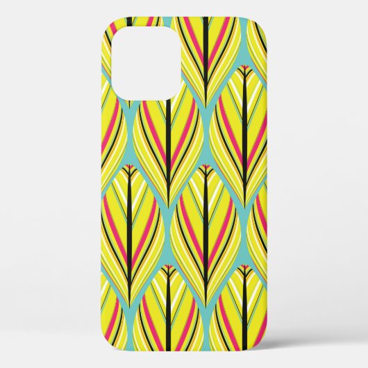 indiase veren naadloos patroon in geel b Case-Mate iPhone case (Achterkant)