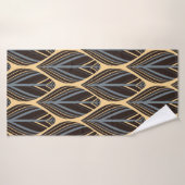 indiase veren naadloos patroon in zilver i badhanddoek (Badhanddoek)