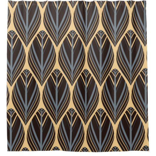 indiase veren naadloos patroon in zilver i douchegordijn (Voorkant)