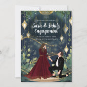 Indiase Verloving uitnodiging Ring Ceremonie uitno (Voorkant)