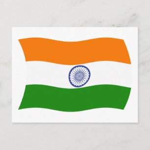 Indiase Vlag Ansichtkaart Briefkaart