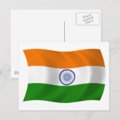 Indiase Vlag Ansichtkaart Briefkaart (Voorkant / Achterkant)