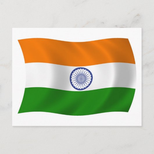Indiase Vlag Ansichtkaart Briefkaart (Voorkant)