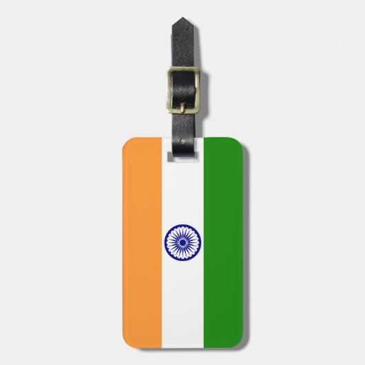 Indiase vlag bagagelabel (Voorkant verticaal)