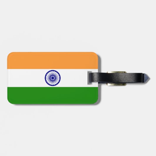 Indiase vlag bagagelabel (Achterkant horizontaal)