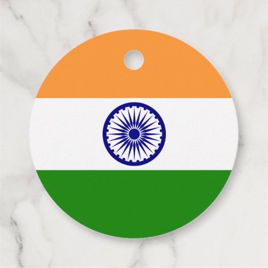 Indiase vlag bedankjes labels (Achterkant)