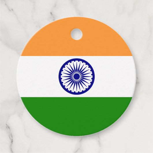 Indiase vlag bedankjes labels (Voorkant)