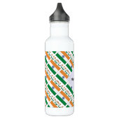Indiase vlag betegeld gepersonaliseerd waterfles (Links)